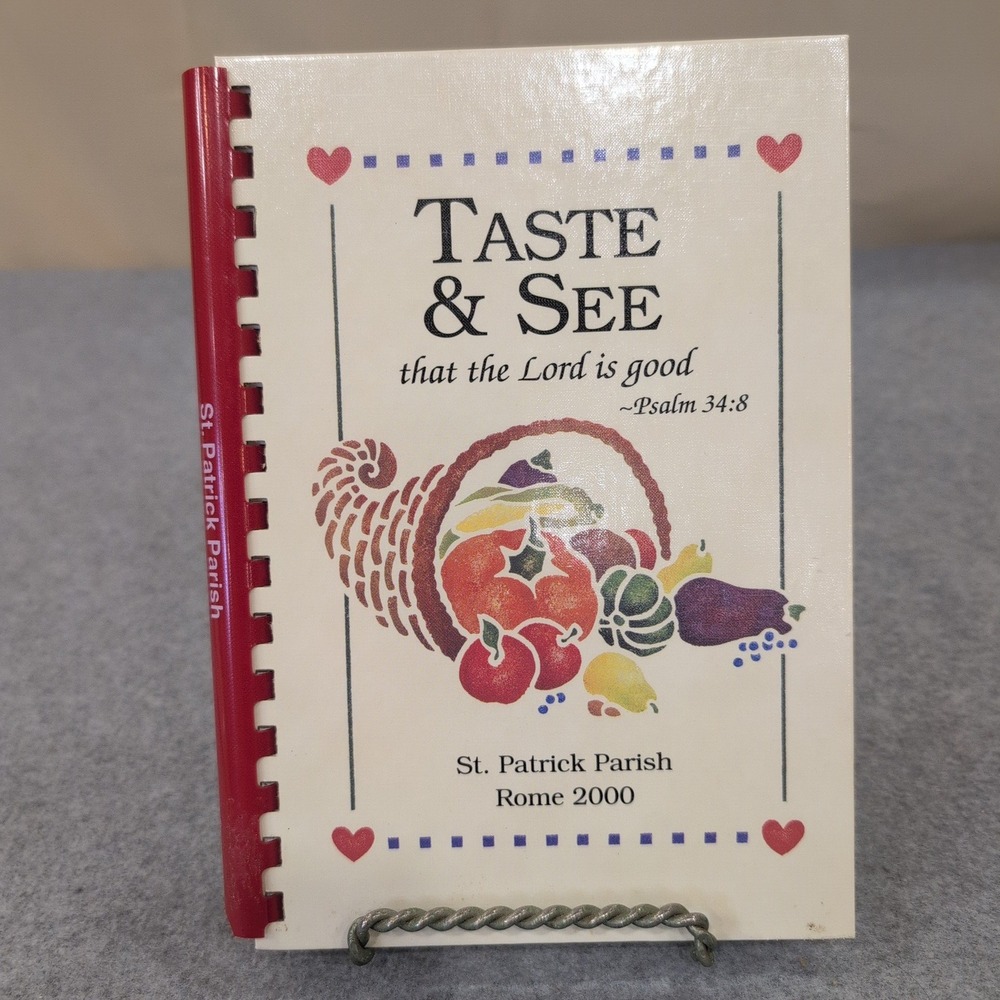Taste & See St Patrick Parish Natick MA Rome 2000 Community Cookbook Spiral